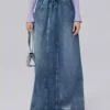 Denim skirt high waisted