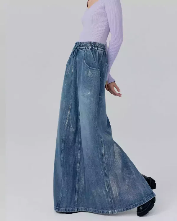 Denim skirt high waisted