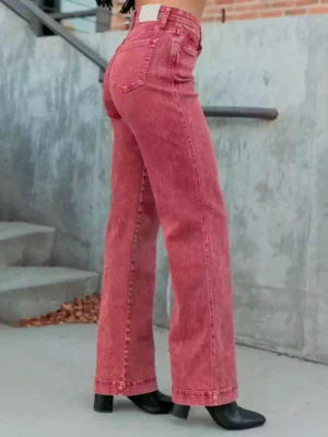 Denim straight jeans