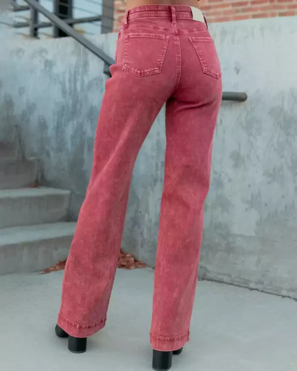 Denim straight jeans