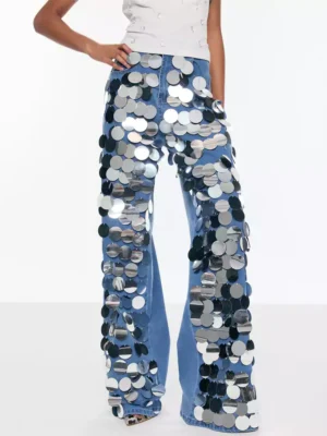 Denim with sequins