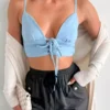 Light denim vest women