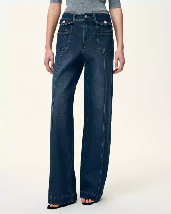 Wide leg denim pants women Wide leg denim pants women