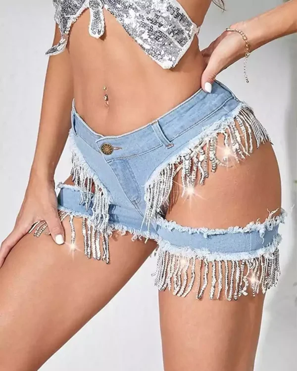 Women ripped denim shorts Women ripped denim shorts