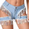 Women ripped denim shorts Women ripped denim shorts