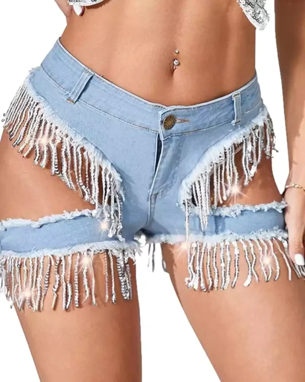 Women ripped denim shorts Women ripped denim shorts