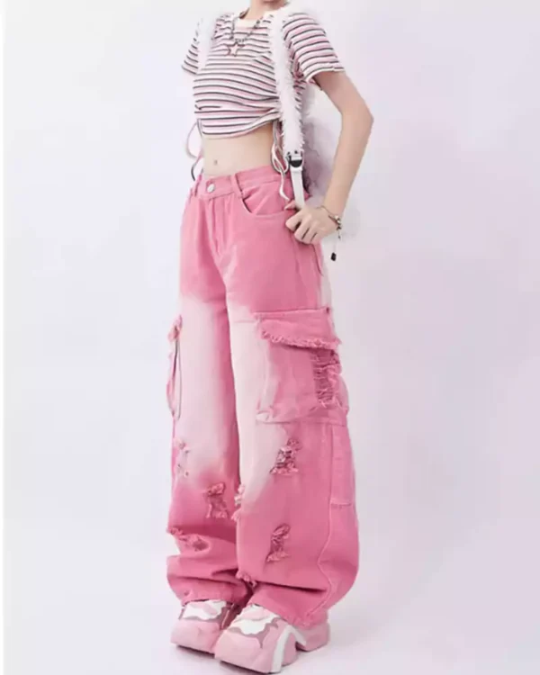 Womens denim cargo jeans Womens denim cargo jeans