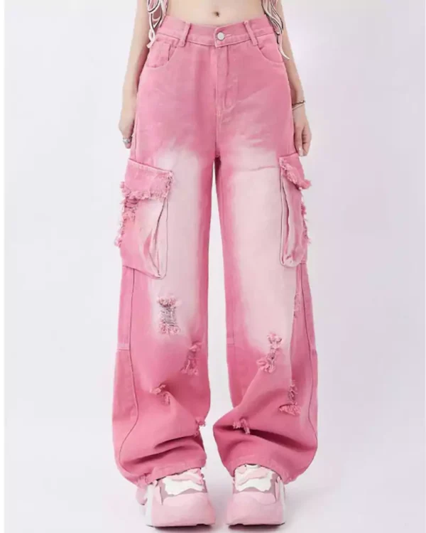 Womens denim cargo jeans Womens denim cargo jeans