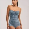 Denim bodysuit women Denim bodysuit women