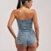 Denim bodysuit women Denim bodysuit women