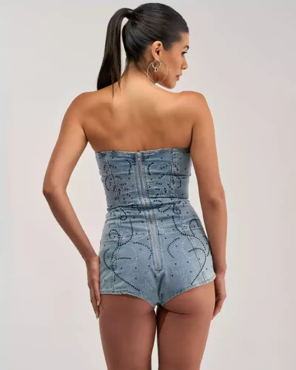 Denim bodysuit women Denim bodysuit women