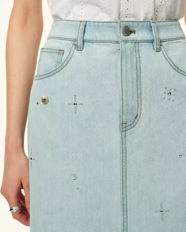 Denim midi skirts Denim midi skirts