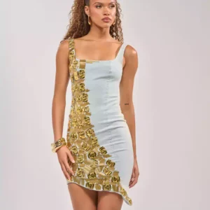 Denim mini dresses for women