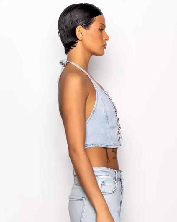 Denim womens crop top Denim womens crop top