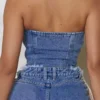 Women denim crop top