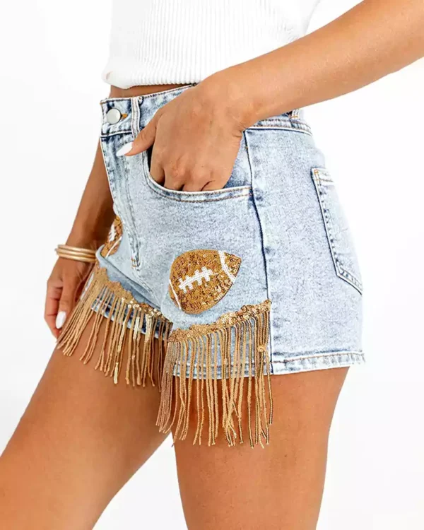 Womens high waist shorts denim