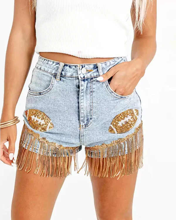 Womens high waist shorts denim