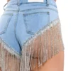 Womens rhinestone denim shorts Womens rhinestone denim shorts