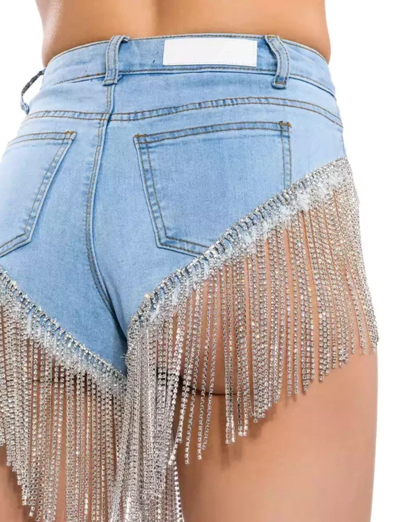 Womens rhinestone denim shorts Womens rhinestone denim shorts