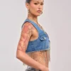 v neck denim vest v neck denim vest
