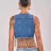 v neck denim vest v neck denim vest