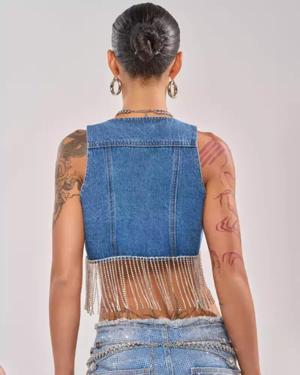 v neck denim vest v neck denim vest