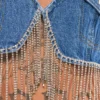 v neck denim vest v neck denim vest