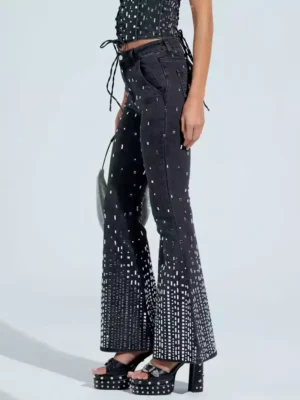 Black denim jeans women