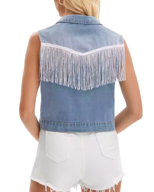 Denim fringe jacket Denim fringe jacket