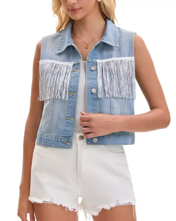 Denim fringe jacket Denim fringe jacket