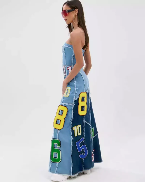 Denim maxi dress sleeveless Denim maxi dress sleeveless