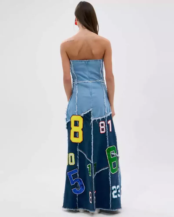 Denim maxi dress sleeveless Denim maxi dress sleeveless