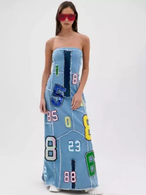 Denim maxi dress sleeveless