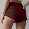 Denim raw hem shorts Denim raw hem shorts