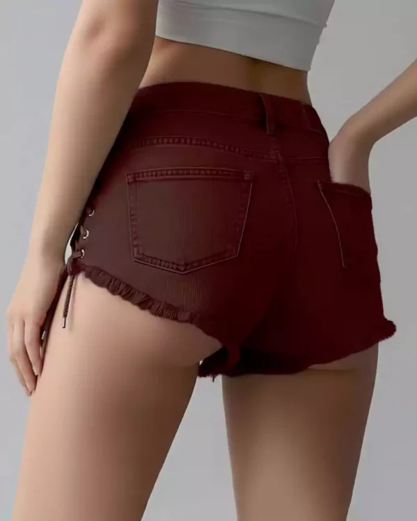 Denim raw hem shorts Denim raw hem shorts