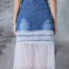Denim short skirt for women