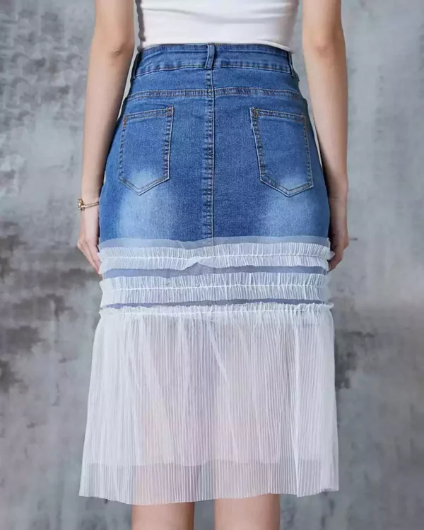 Denim short skirt for women