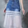 Denim short skirt for women