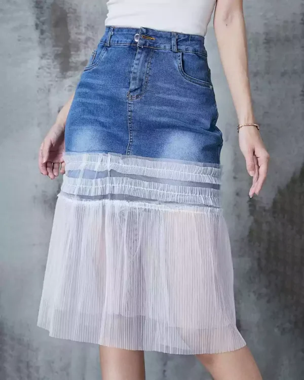 Denim short skirt for women