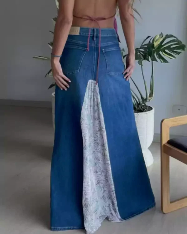 Denim skirt for plus size women