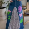 Denim skirt for plus size women