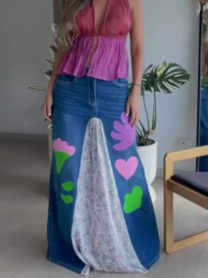 Denim skirt for plus size women Denim skirt for plus size women