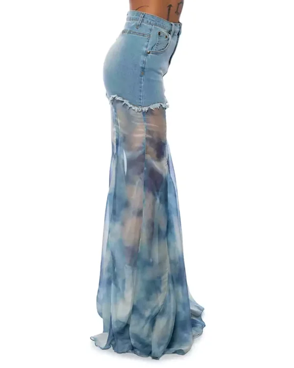 Lightweight denim maxi skirt Lightweight denim maxi skirt