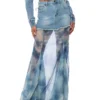 Lightweight denim maxi skirt Lightweight denim maxi skirt