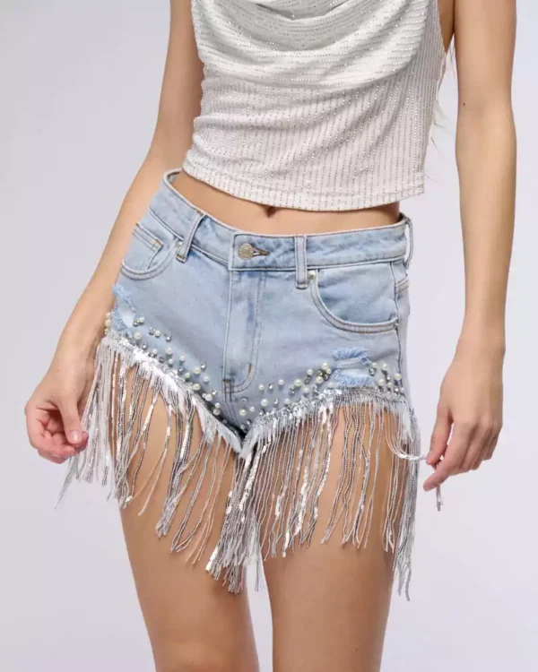 Mid rise denim mini shorts Mid rise denim mini shorts