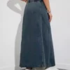 Soft denim maxi skirt
