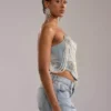 Womens denim corset Womens denim corset