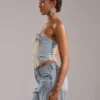 Womens denim corset Womens denim corset