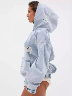 Denim hoodie women Denim hoodie women