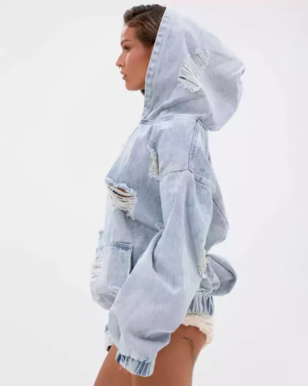 Denim hoodie women Denim hoodie women